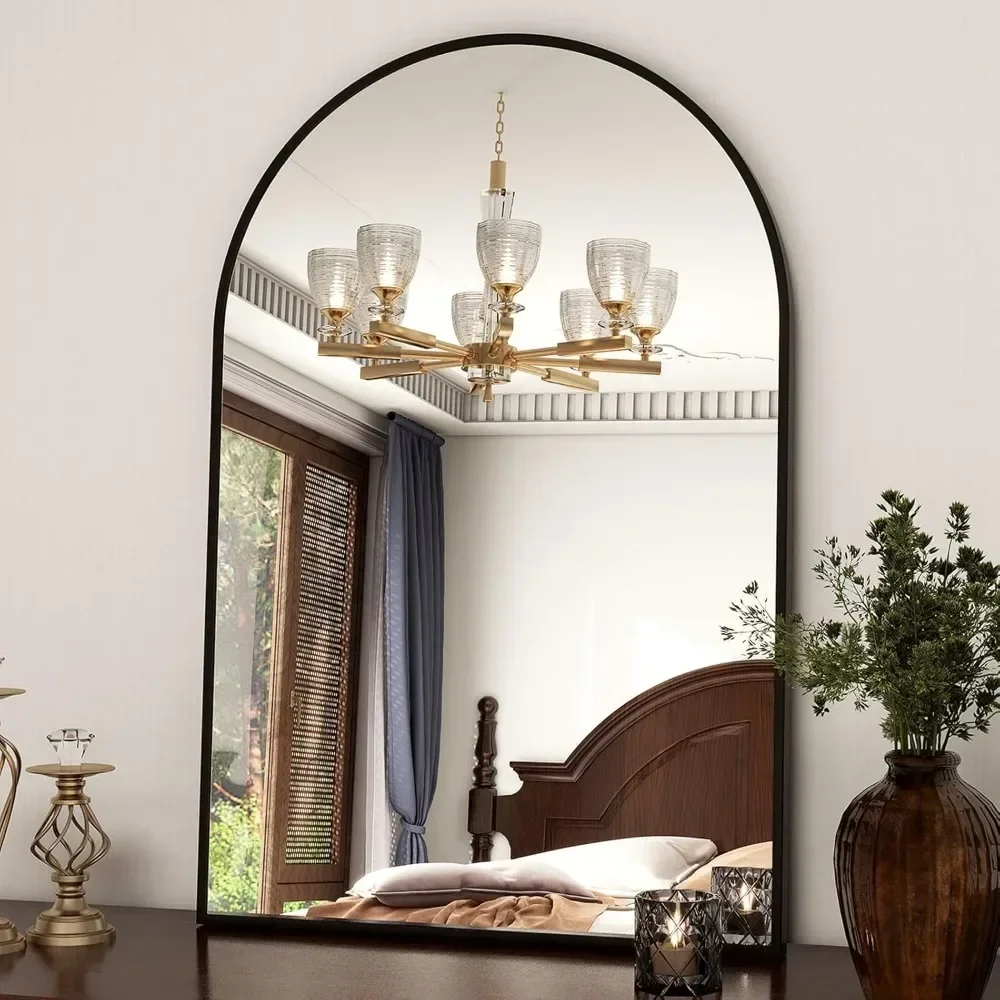 

24"x36" Black Arched Bathroom Mirror - Wall Mirror for Bathroom, Metal Frame Vanity Mirror, Dresser Mirror, Arch Decorative