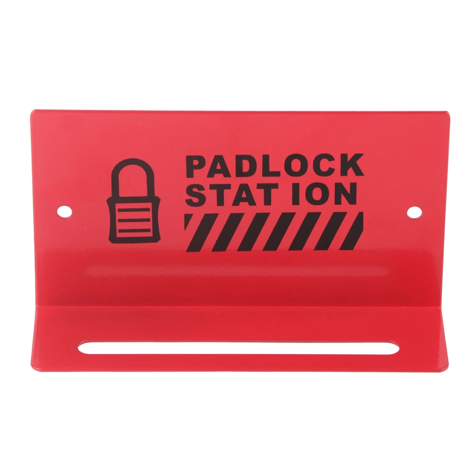 Safety Padlock Rack Management Station Alloy Steel Wall Mounted Red for 5‑8 Locks