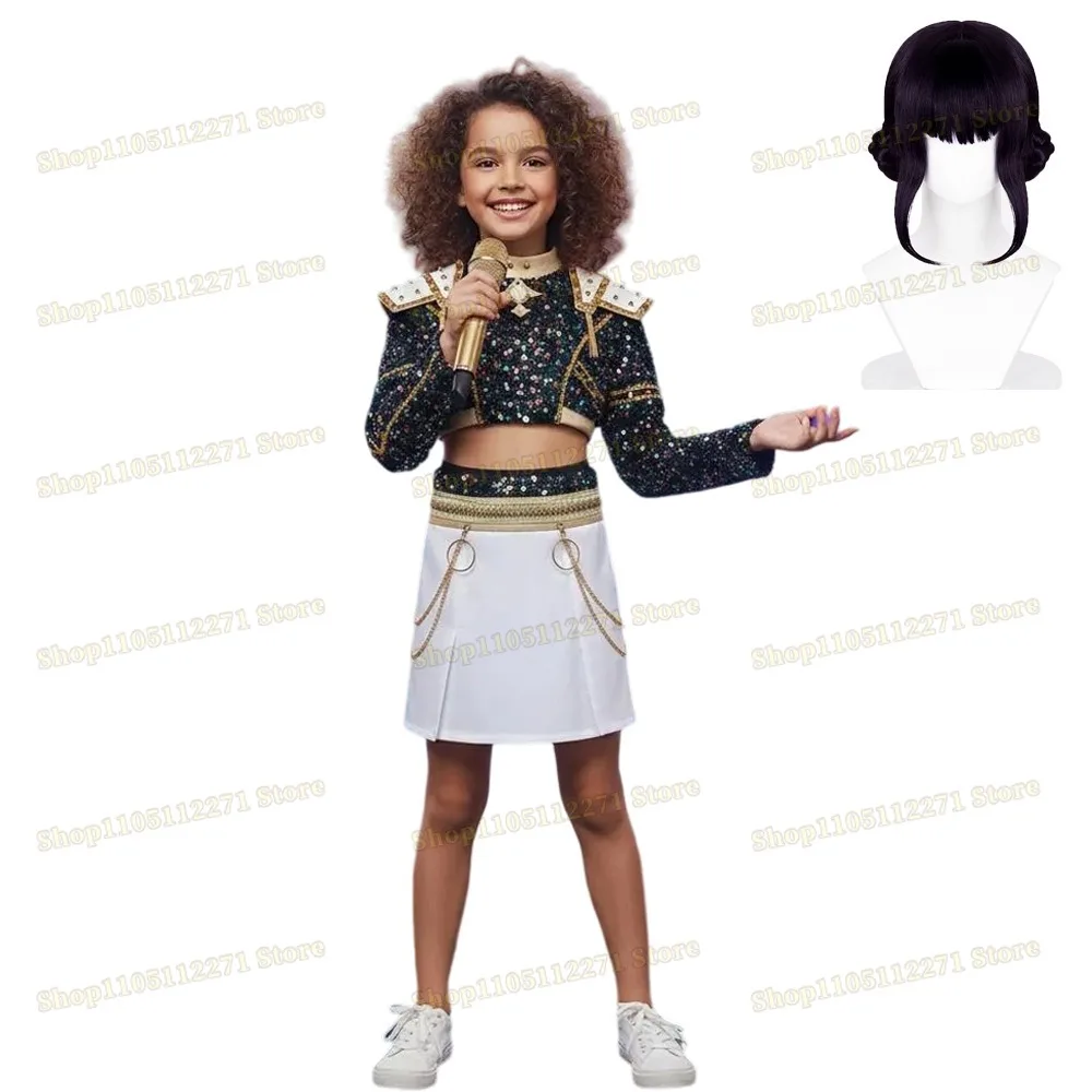 Anime KPop Demon Hunters Zoey Cosplay Kostuum Pruik Jas Rok Dassen Kwasten Rekwisieten Huntrix Jurk Voor Vrouwen Meisjes Huntrix Party