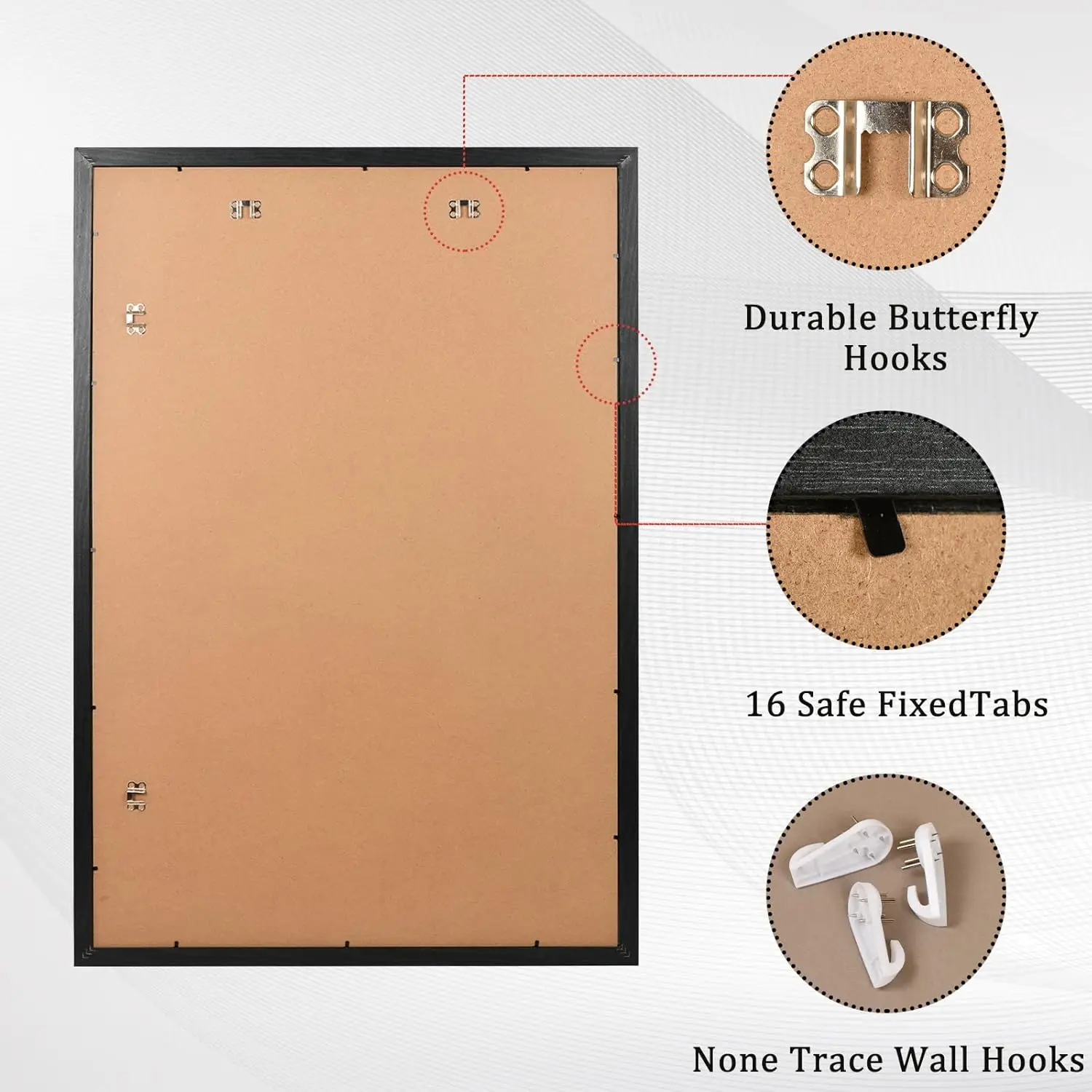 24x36 Black Poster Frame 3 Pack, Wall Gallery Picture Frame for Posters, Paintings, Artworks - Versatile Display for Home Decor