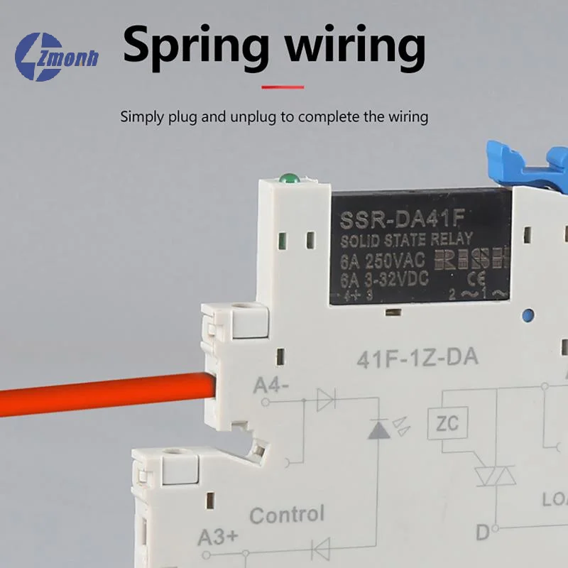 New！Ultra Thin Solid State Relay Module DA41F DC Control AC Din Rail Mount For Industrial Automation Circuit Control