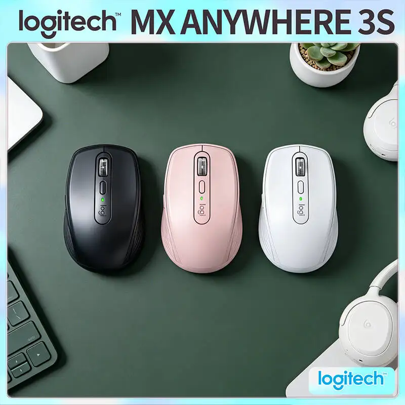 

Precision Logitech MX Anywhere 3S Mouse - 8K DPI, Hyper-Scroll, Silent Click, Office Travel Use for Professionals