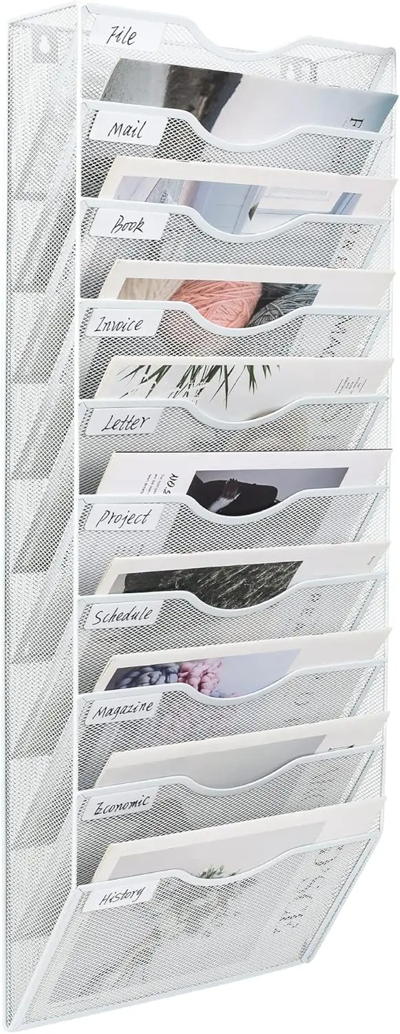 

Настенный органайзер для файлов, почты и литературы для офиса, 10 карманов