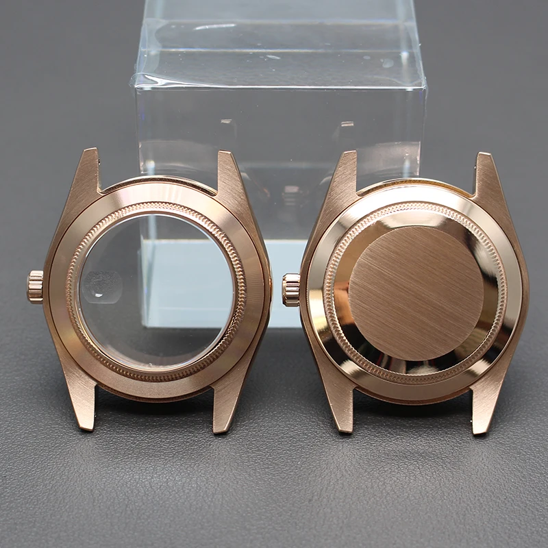 Rose Gold Substituição Assista Dial para Mulheres, Movimento, Air King Sapphire Vidro, Mod Parts, 28.5mm, 36mm, 40mm, 28.5mm, NH34, NH35, 8215