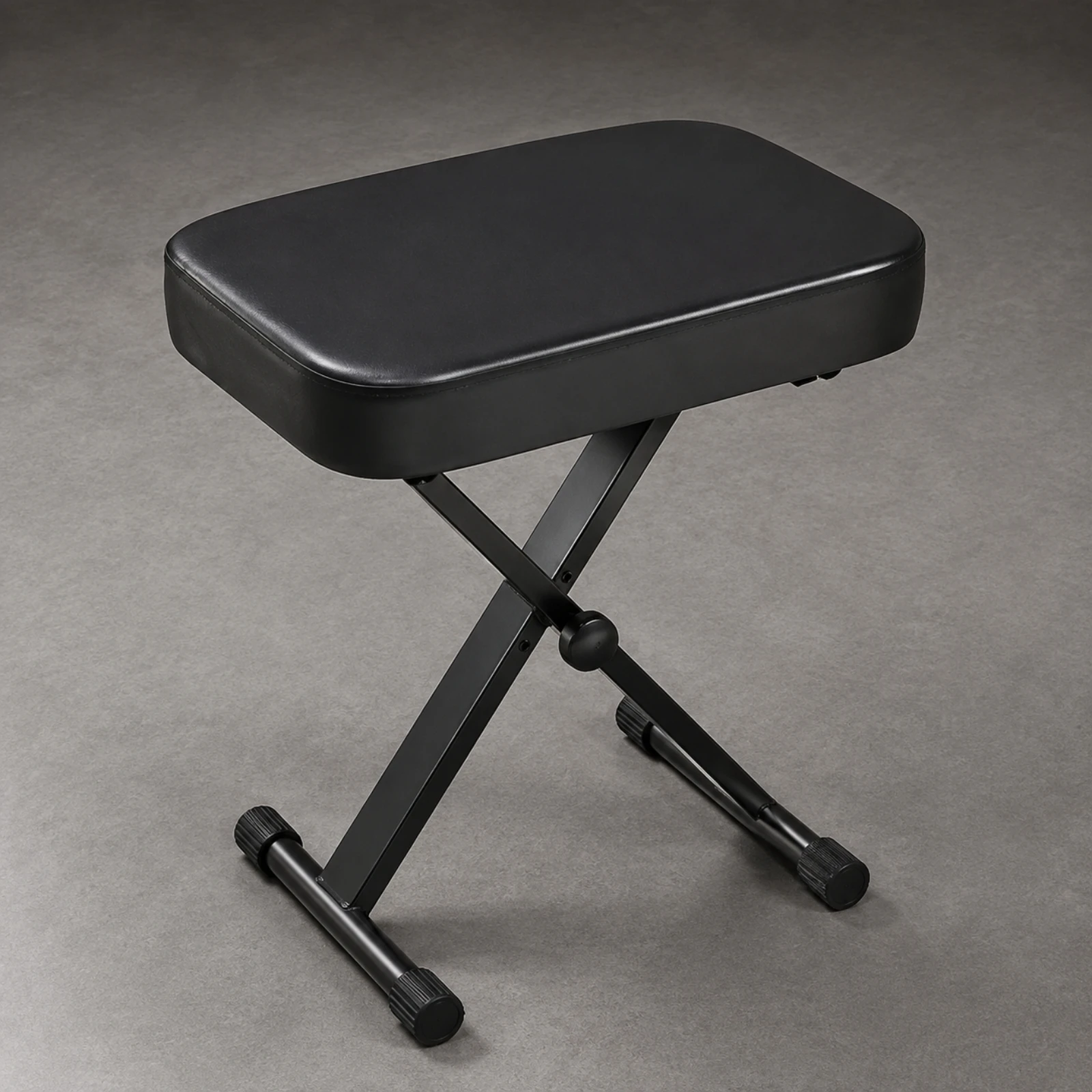 Cross-Frame Adjustable Music Stool Non-Slip Folding Piano Stool with Padded Seat X-Shaped Keyboard Bench Thick Cushioned