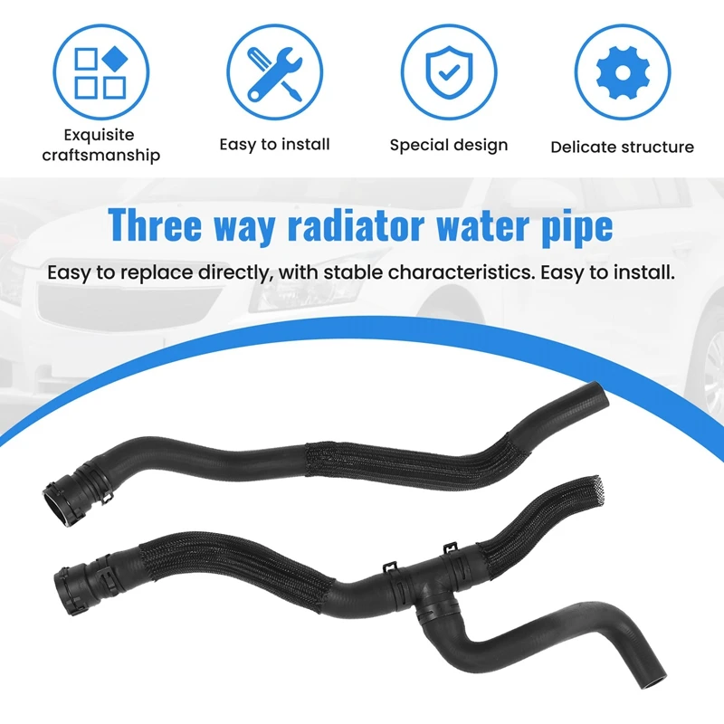 

Комплект из 2-х трехходовых шлангов для подачи и отвода воды радиатора для Cruze 10-15, номера деталей: 95390887, 95390883, 9075007, 9075008