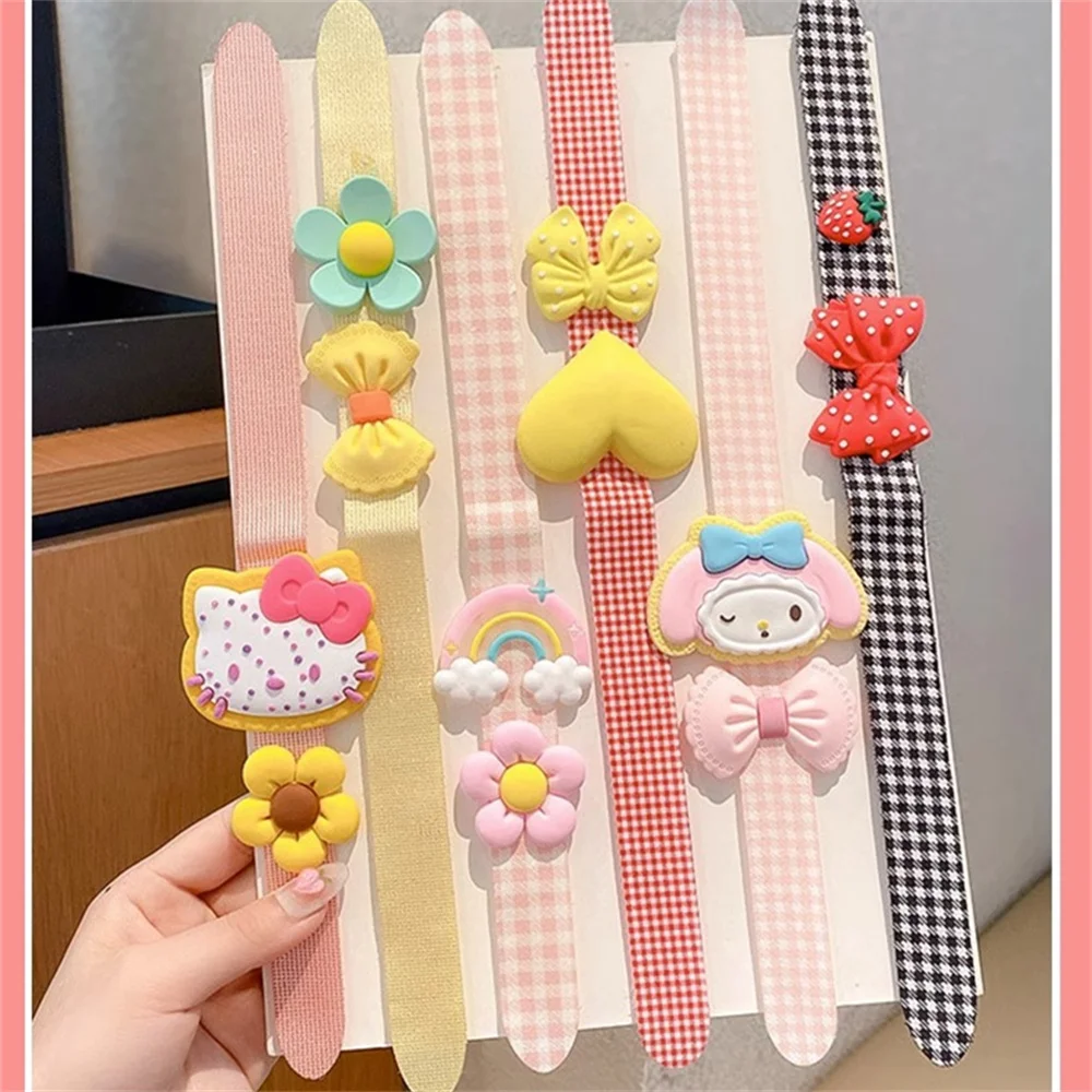 Summer Children Hair Accessories Japan&Korean Sweet Cute Velcro Headband  Bangs Broken Hair Artifact Headwear Set Wholesale