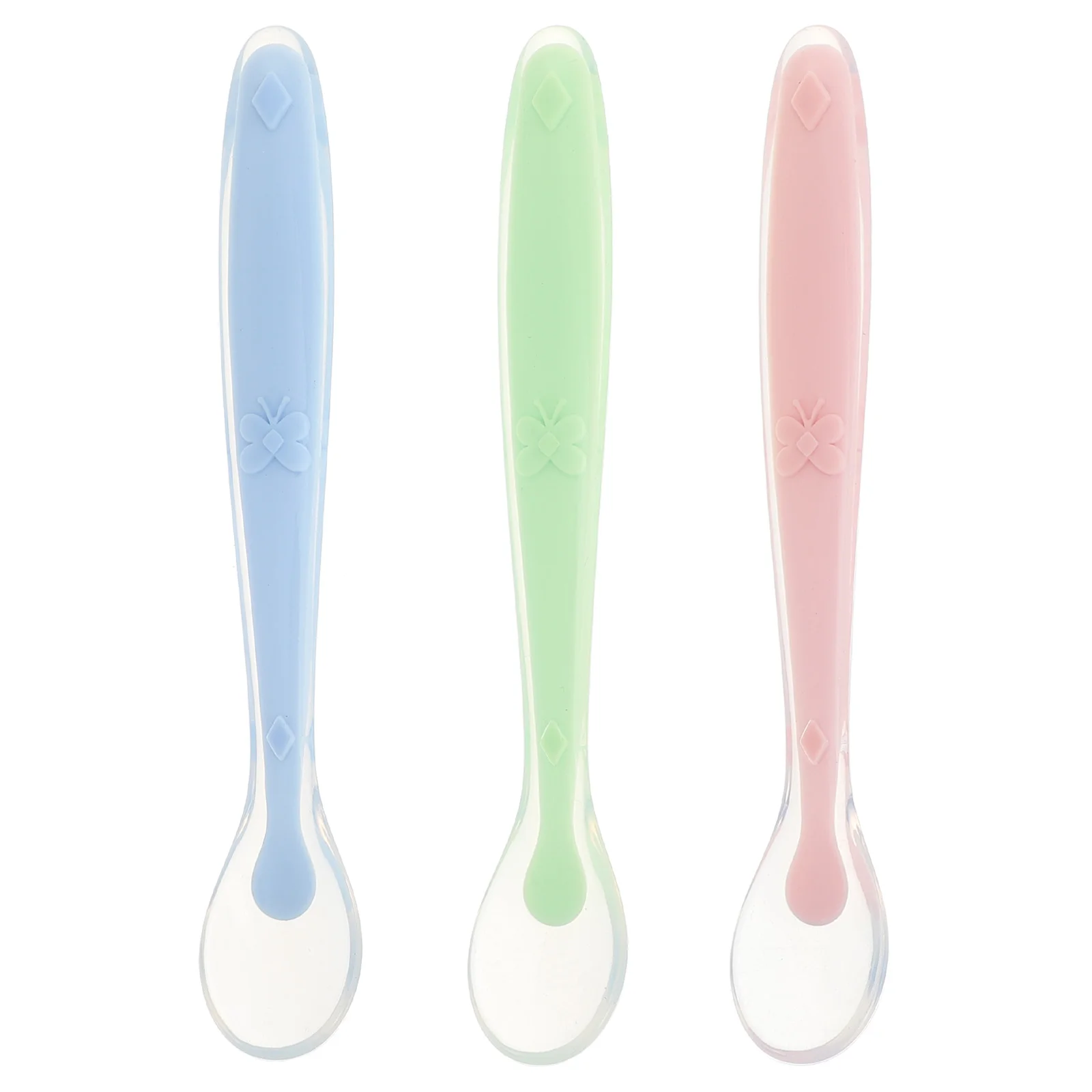 

3 Pcs Children's Spoon Rice Paste Silicone Complementary Food Cooking Spoons Baby Tableware Multipurpose Toddler