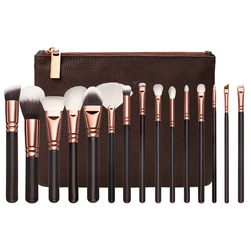 

New Portable Durable Pink Beauty Tools Makeup Brush Bag Rose Gold Makeup Brush Set