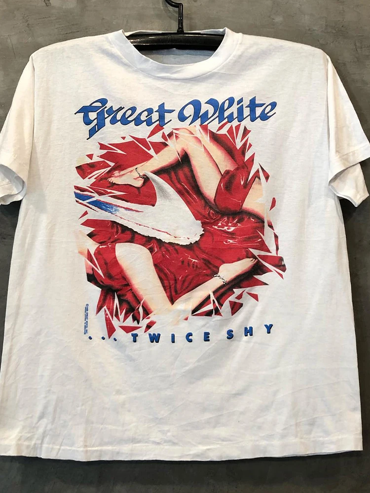Classic Band Hard Rock Style Short Sleeve Vintage Streetwear T-Shirt Unisex Cotton Youthful Printed Graphic T-Shirt Summer