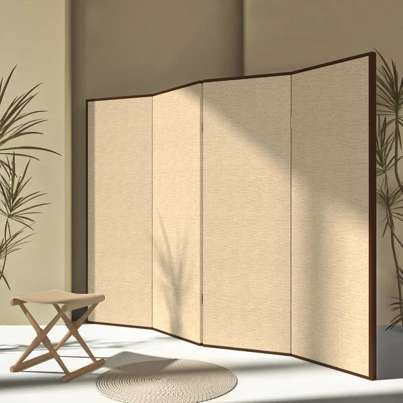 

Solid wood screen partition, living room, bedroom, study, household, opaque entrance, modern simple mobile folding screen