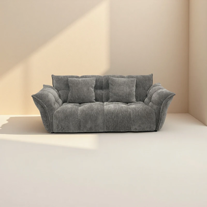 Petal sofa light French retro straight row small apartment living room