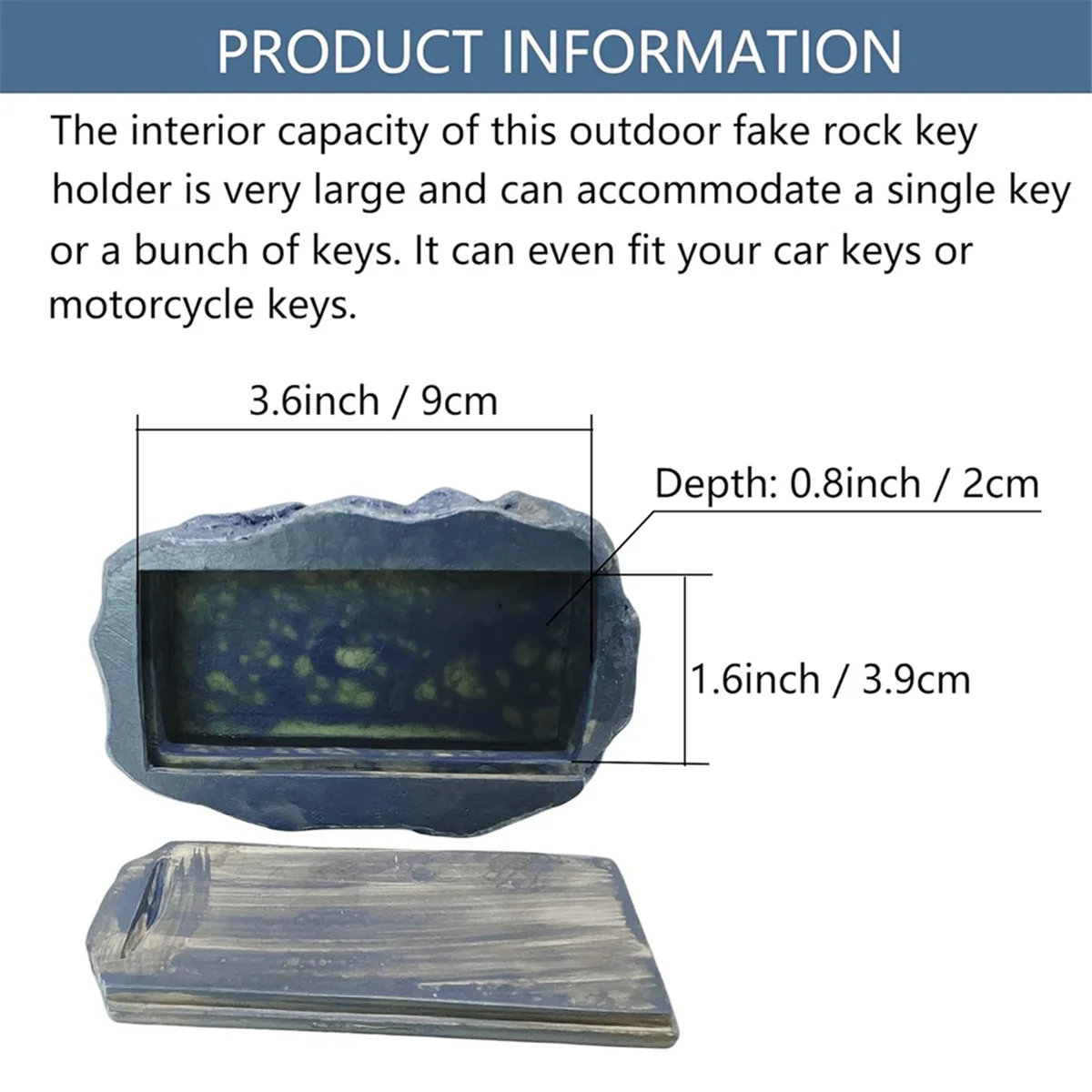 ELBA_Fake Rock Hidden Key Box for Outside - (Stone Style)