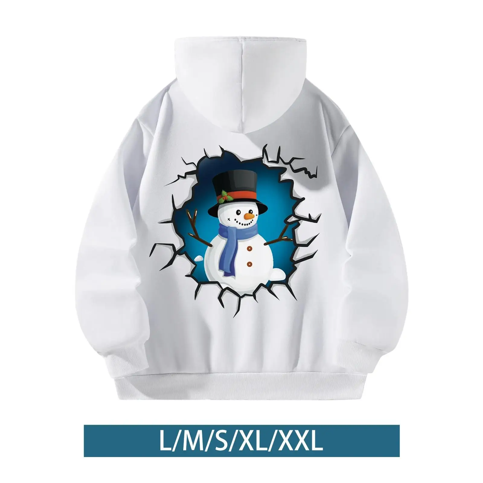 

Womens Hoodie Sweatshirt Christmas Snowman for Camping Commuting Shopping