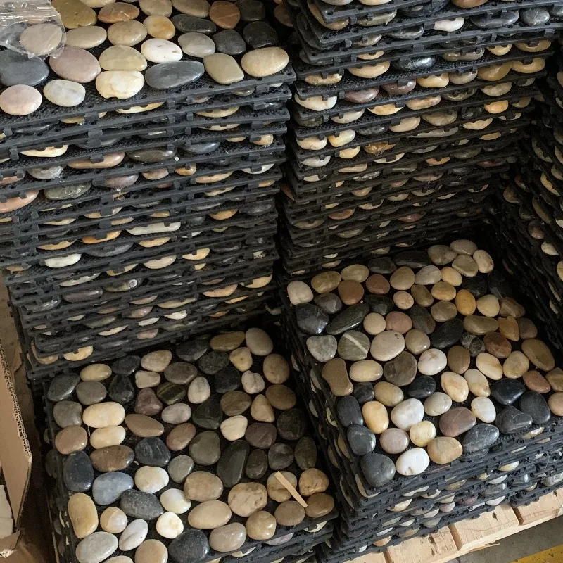 Round Stone Interlocking Floor Splicing Stone Paving Tiles for Outdoor Terrace Roof Decoration