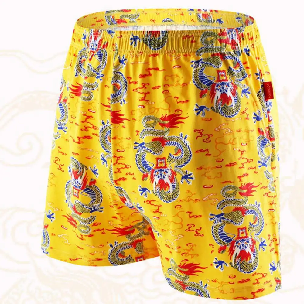 Casual Boxer Briefs Vibrant Colors Men Panties Bouncy Cozy Homewear Summer Pajama Shorts  Anti-septic