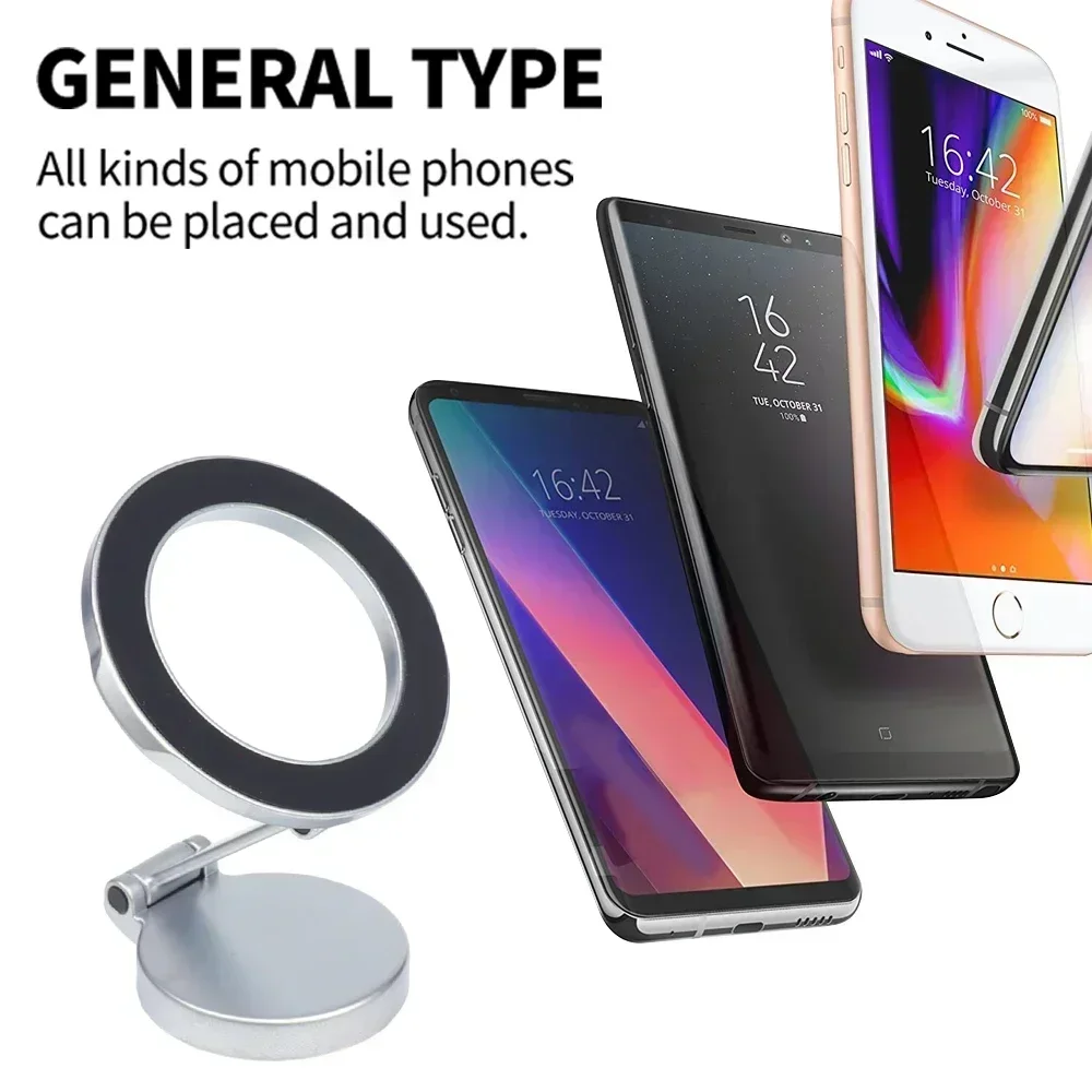 Strong Magnetic Cell Phone Holder Car 360° Swivel Adjustable Back Sticker Holder Magsafe for IPhone 16 Samsung Xiaomi Universal