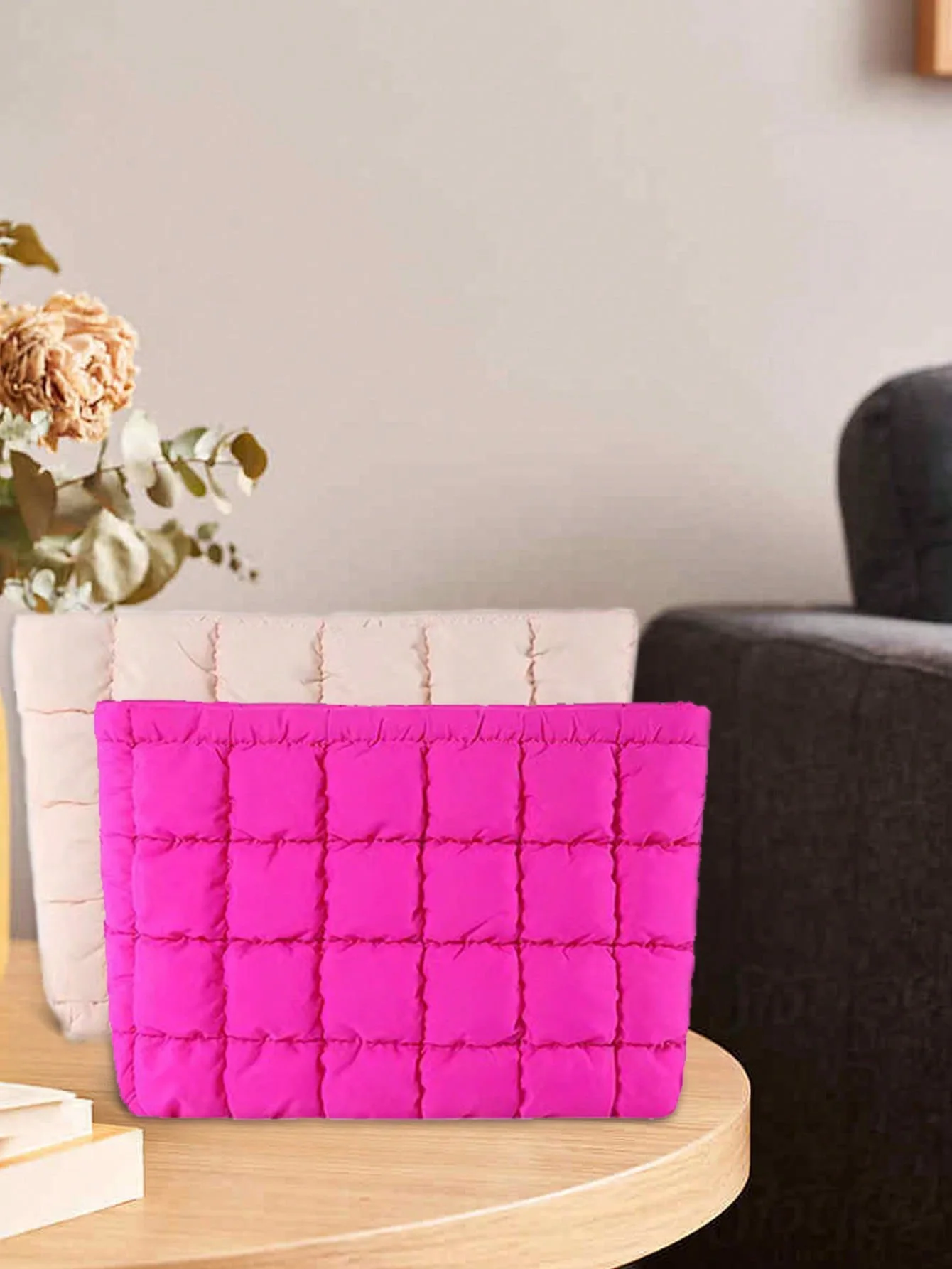 Korean Style Casual Large-Capacity Cosmetic Bag Niche Design Clutch Bag 2024 New Fashion Simple Women's Clutch Bag