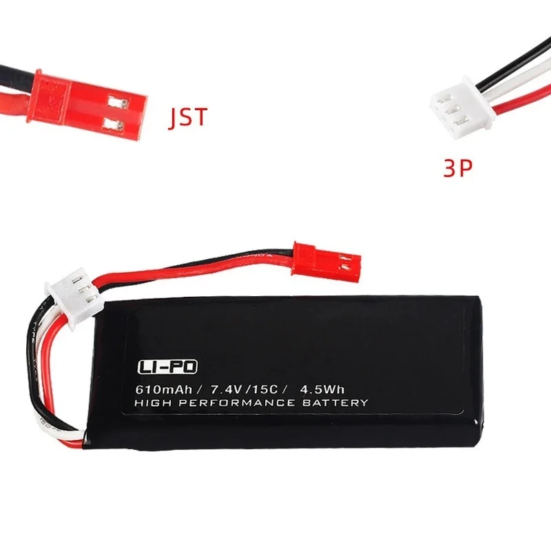 Original 7.4V 610mah lipo Battery charger set for Hubsan X4 H502S H502E H216A RC Quadcopter Spare Parts for 7.4v Drone battery