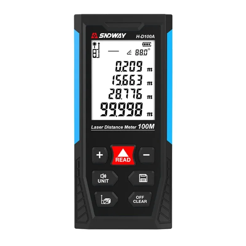 SNDWAY الرقمية Rangfinder 2 في 1 مقياس الأسنان بالليزر مع شريط القياس المعايرة الذاتية 100 مجموعة تخزين البيانات مكتشف المدى بالليزر #2