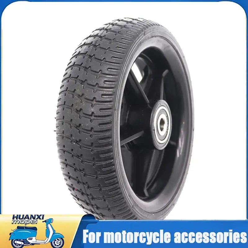 6.5-Inch Solid Wheels with Plastic Hubs/Rims for Electric Scooters, Smart Folding Electric Longboard Hoverboards Supermoto Wheels