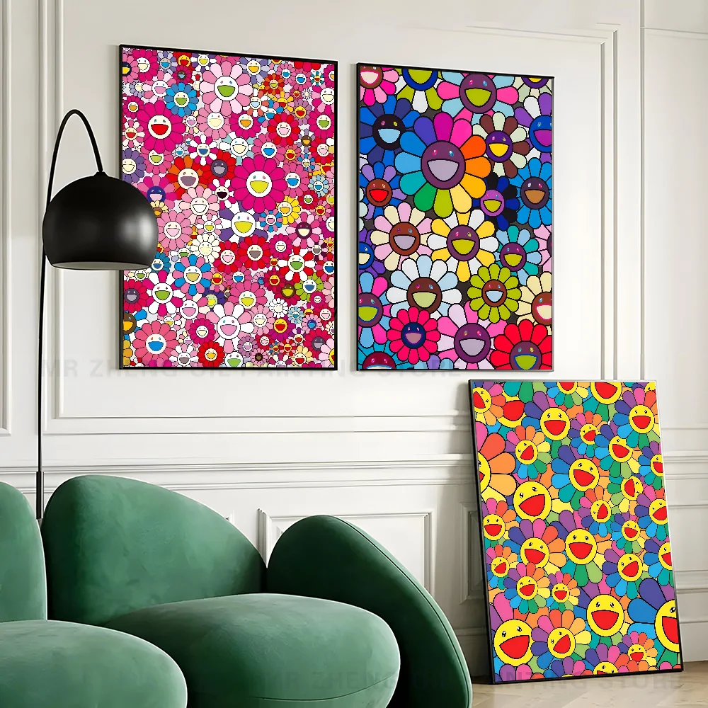 Art M-Murakami T-Takashi Flower Poster Paper Print Home Living Room Bedroom Entrance Bar Restaurant Cafe Art Painting Decoration