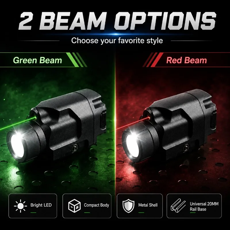 Metal‑Constructed Strobe LED Light Fixture Under‑Mount Style Universal 20MM Rail Base Hobby Craft Accessory