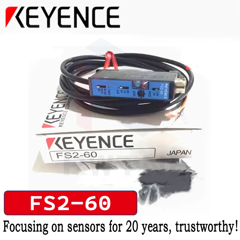 FS2-60 KEYENCE Fiber amplifier sensor,100% original warehouse stock,quality assurance for 2 years