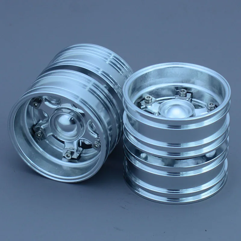 1:14th Scale RC Truck 2pcs Metal Rear wheel Hub Rim for Tamiya for SCANIA 770S R620 for VOLVO FH16 ACTROS 3363 AROCS Car