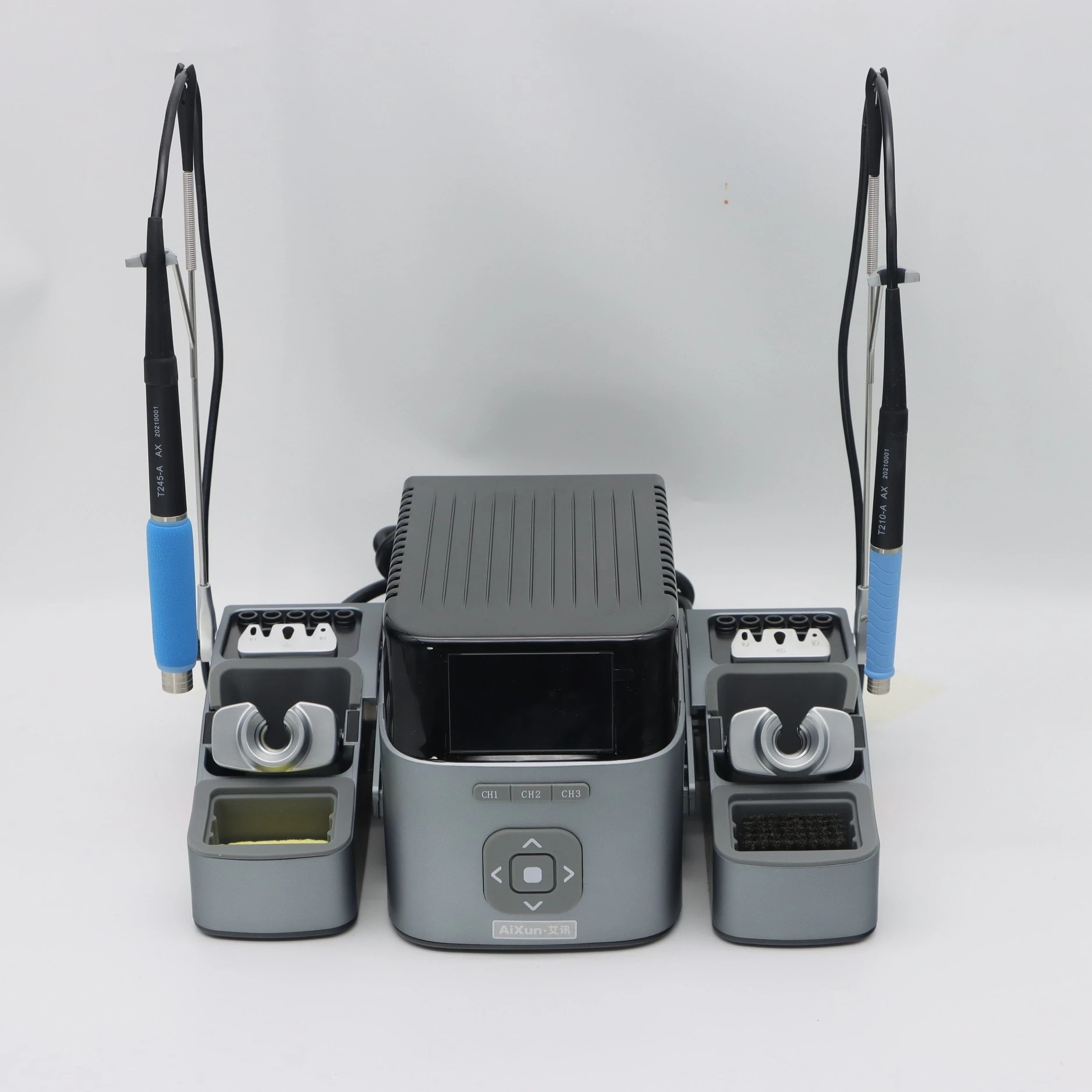 AIXUN T420D Dual Workstation Smart Soldering Heating Unit Equipped C245 C210 C115 Handles for Electronic Maintenance