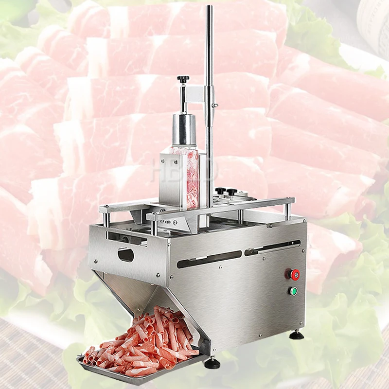 

Automatic Commercial Electric Frozen Meat Slicer Beef Pork Lamb Cutting Machine