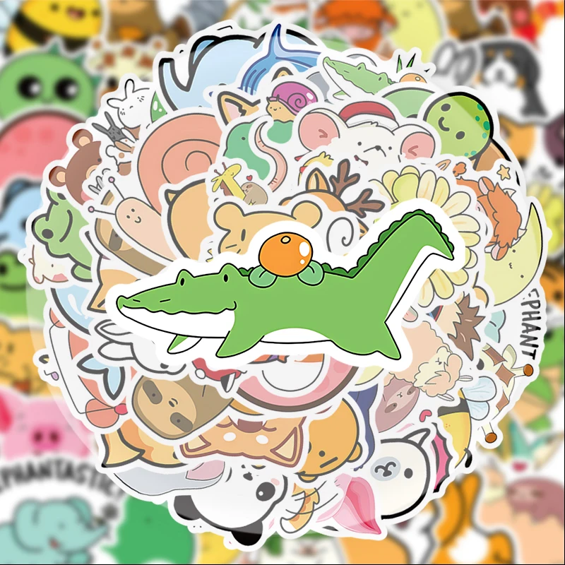 50 Tier-Graffiti-Aufkleber, geeignet für Wasserflaschen, Laptops, Handydekorationen, Koffer, Skateboards, Gitarren, Geschenkboxen, Partydekorationen, Weihnachtsgeschenke