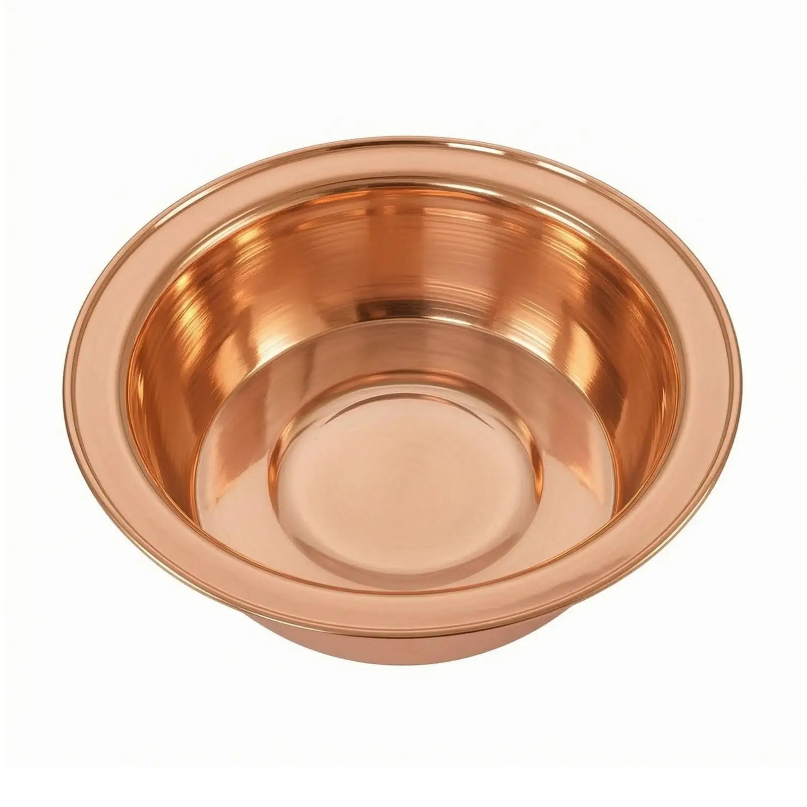 Thick Pure Copper Foot Washing Basin Wide Mouth Design for Soaking Feet Bathing and Hand Wash Basin Home Spa Care