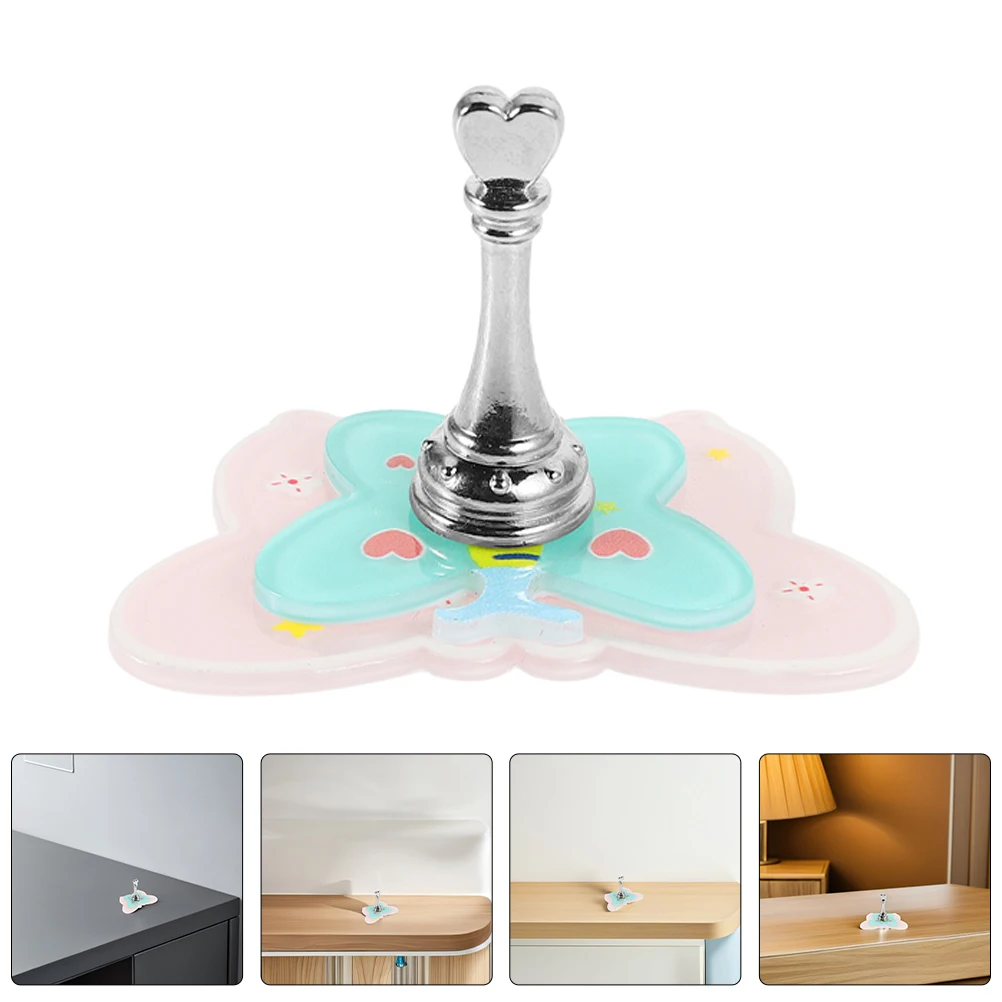 

2Pcs Butterfly Acrylic Display Double Layer Durable Reusable Stand Display Double Layer Nail Art Holder Nail Art Tool Storage