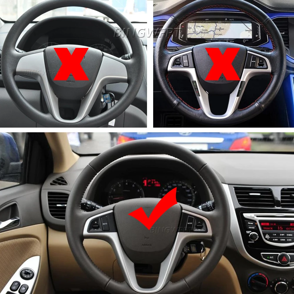 Multi-function Steering Wheel Buttons Audio Volume Music Frame For Hyundai VERNA SOLARIS High Quality Control Switch Panel