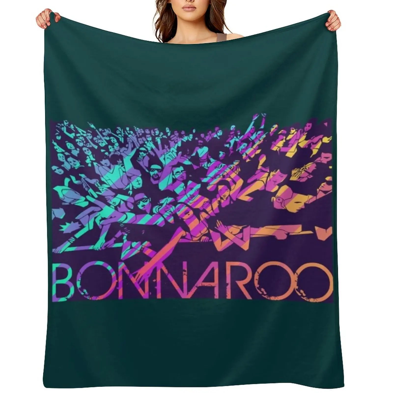 

Bonnaroo Crowd Throw Blanket Heavy Luxury Thins Custom Blankets