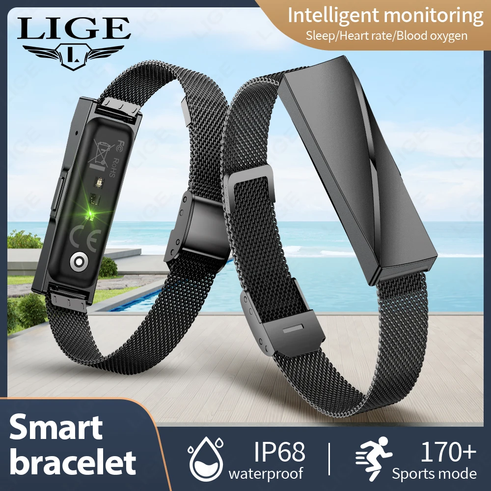 

FOXBOX Women Smart Bracelet Heart Rate Monitor Activity Fitness Tracker Sports Wristband Waterproof Smart Watch Men Smartband