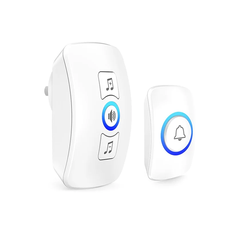 BNVN-Wireless Doorbell Waterproof Welcome Chime Home Door Bell Intelligent 32 Songs Smart Alarm For Store Hotel