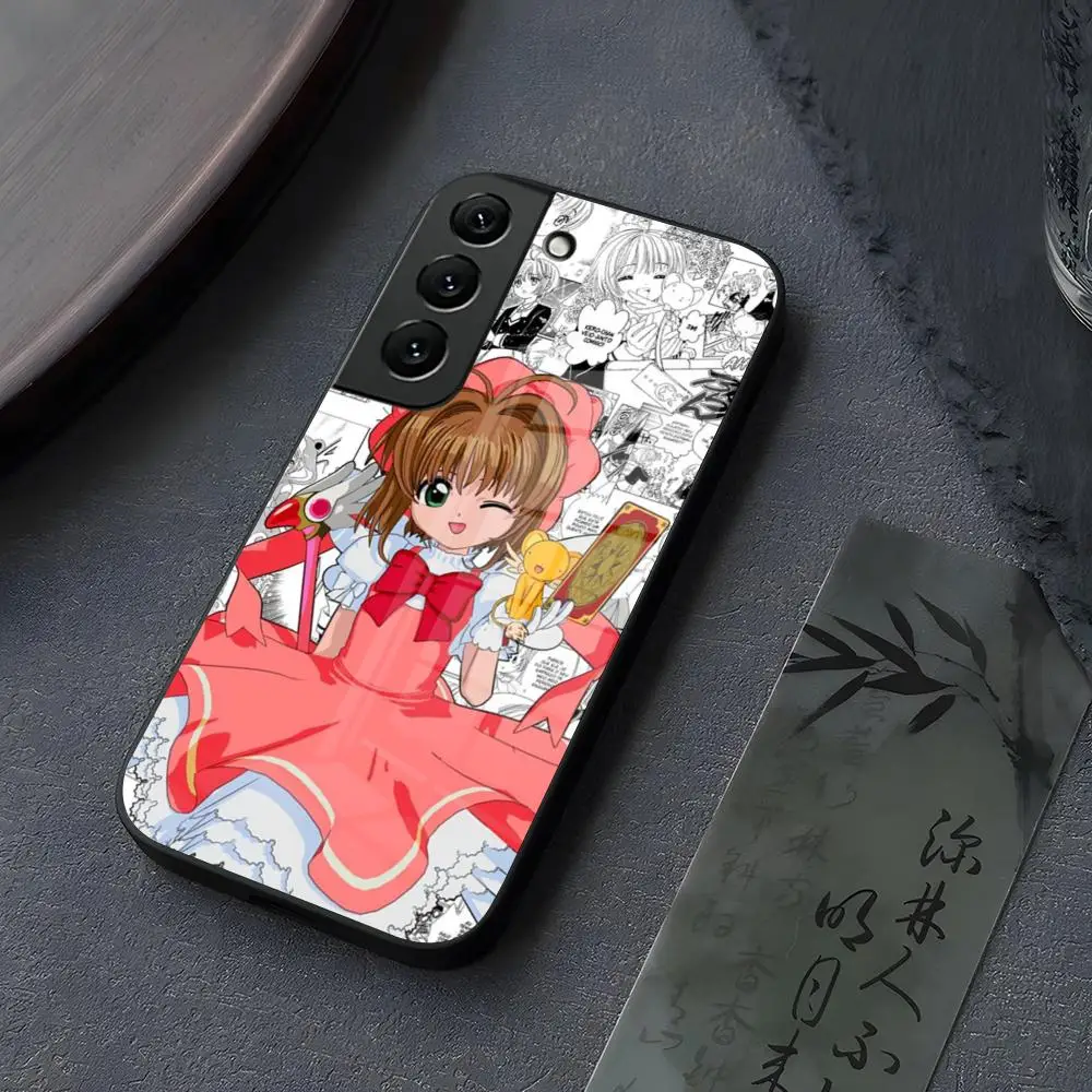 CardCaptor Sakura Anime Phone Case Glass for Samsung Galaxy S24 S21 S22 S20 S23 Ultra Fe Plus A34 A54 A24 A52 Coque