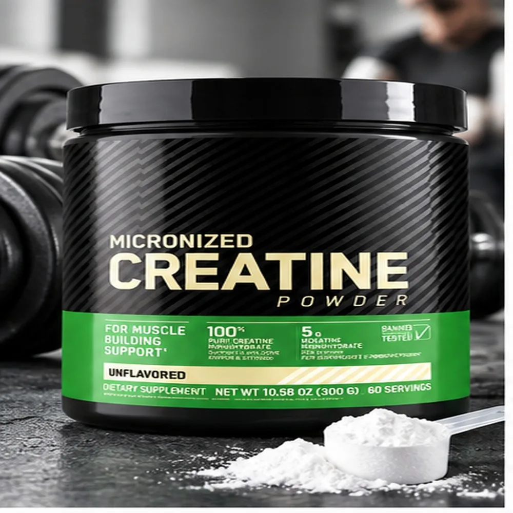 Micronized Creatine Monohydrate Powder,Support Muscle Strength & Endurance, Workout Supplement for Gym, Easy Mix, Unflavored