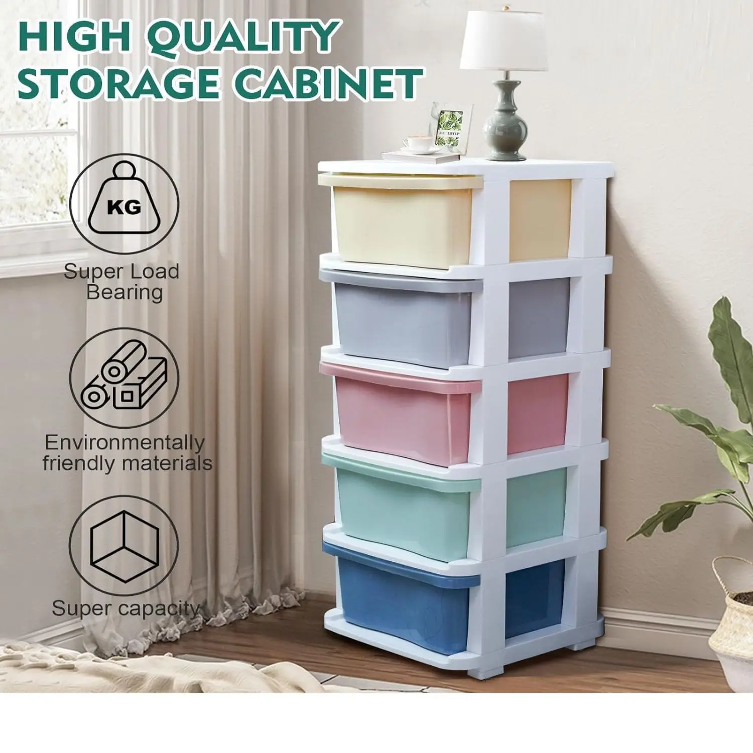 Drawer Containers Storage 5 Layer Sundries Organizer,storage cabinet Drawer storage Dresser Organizer clothes Storage Rack