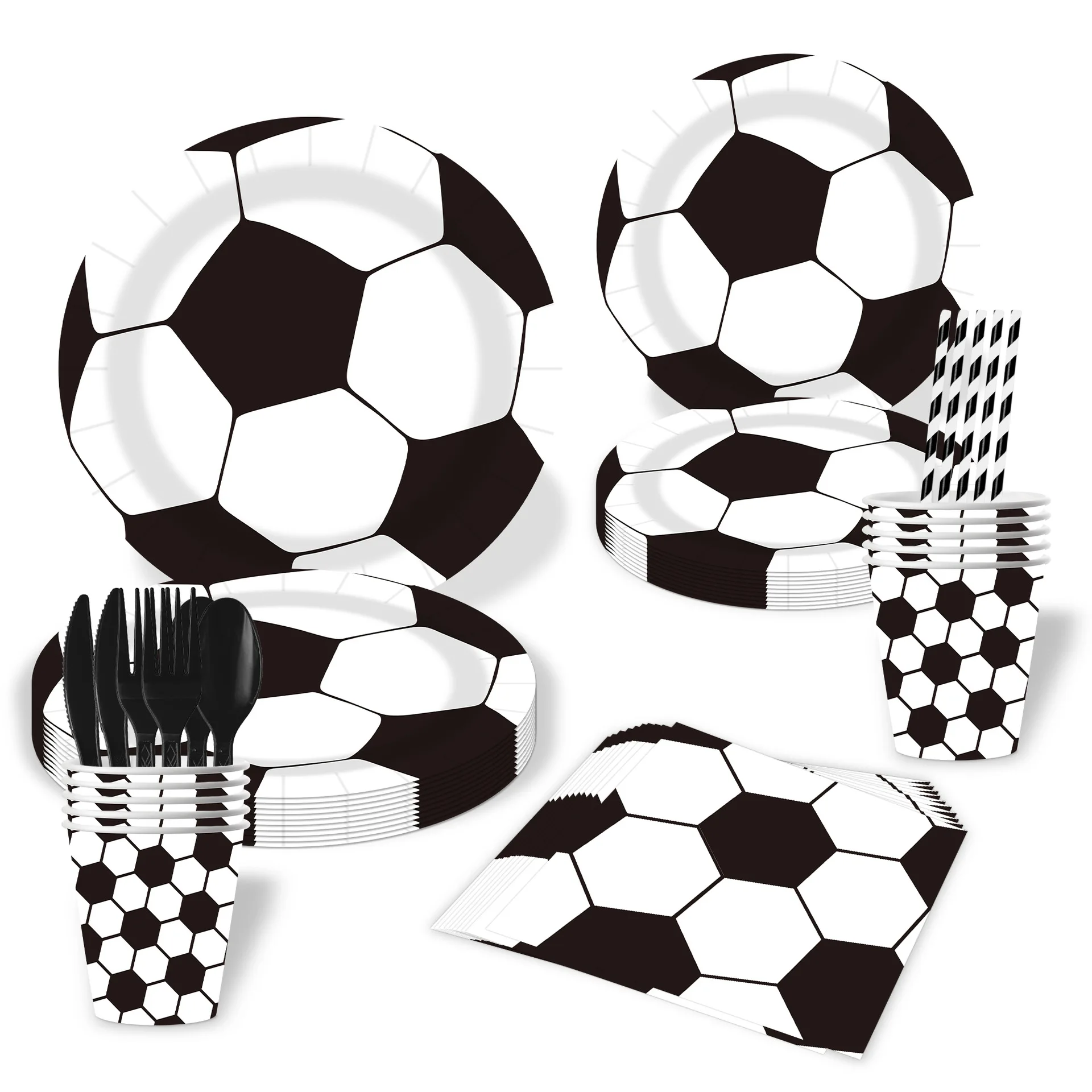 Football themed party disposable paper plates, holiday celebration, birthday party supplies