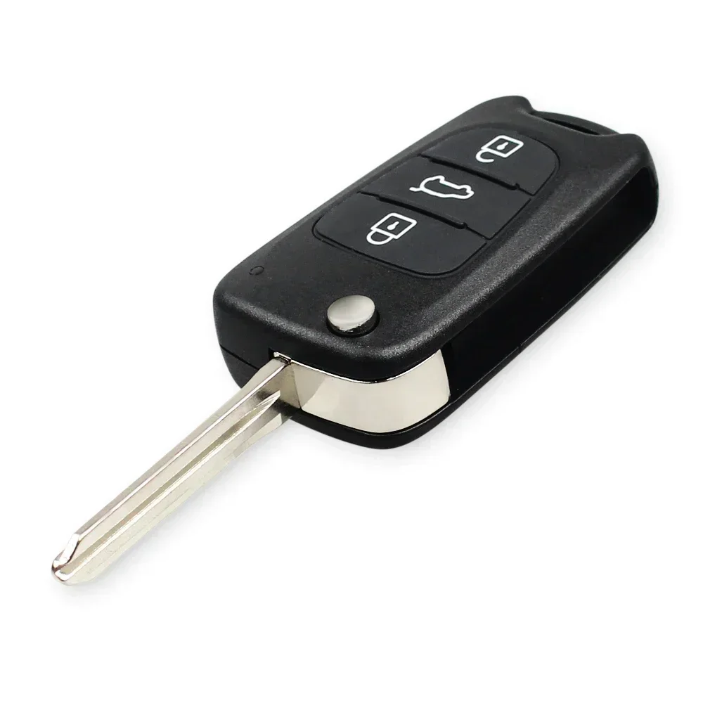 KEYYOU 플립 접이식 원격 키 케이스, 현대 I20 I30 IX35 I35 악센트, 기아 피칸토 스포티지 K5 용, 3 버튼, 2 개