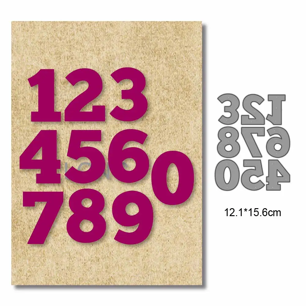 

2025 Metal Cutting Die Cut Dies Scrapbooking Arabic numerals Craft Diy for Card Making Frame Embossing Folders stencils