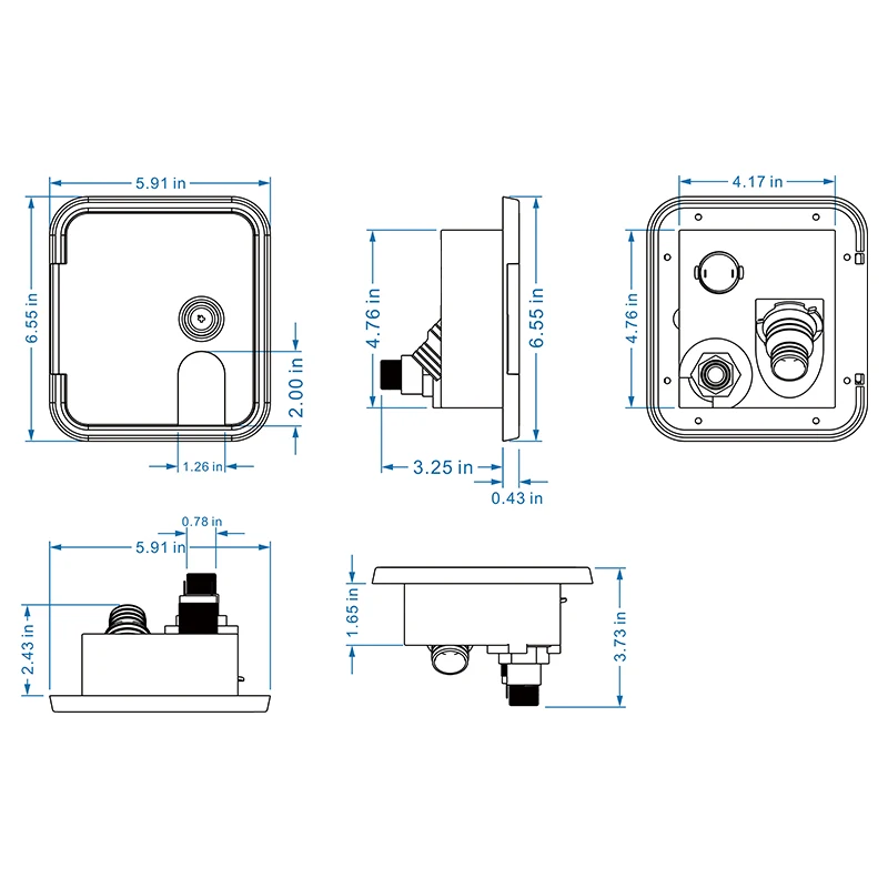tytxrv-OEM جودة عالية عادية تعبئة المياه السريعة مربع المضادة للأشعة فوق البنفسجية مدخل الجاذبية RV #4