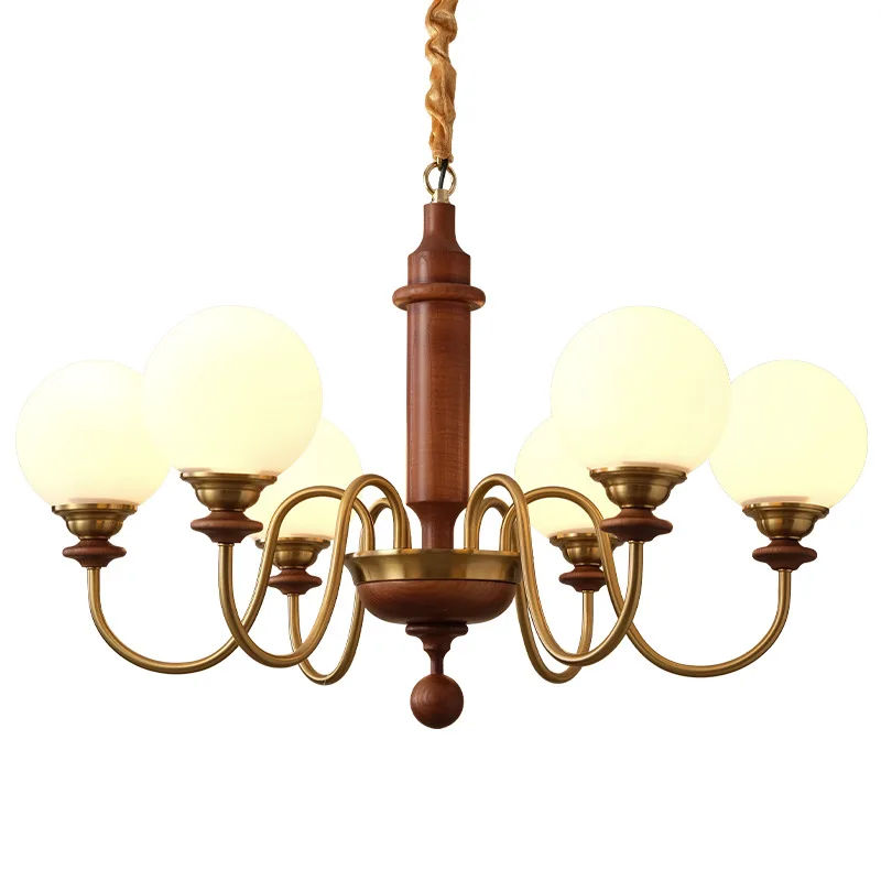 

Living room, chandelier, American, simple, medieval, hall, retro, Nanyang