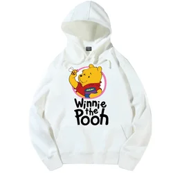 Sudadera con capucha y estampado de letras de Winnie The Pooh para mujer, suéter Unisex de dibujos animados de Disney