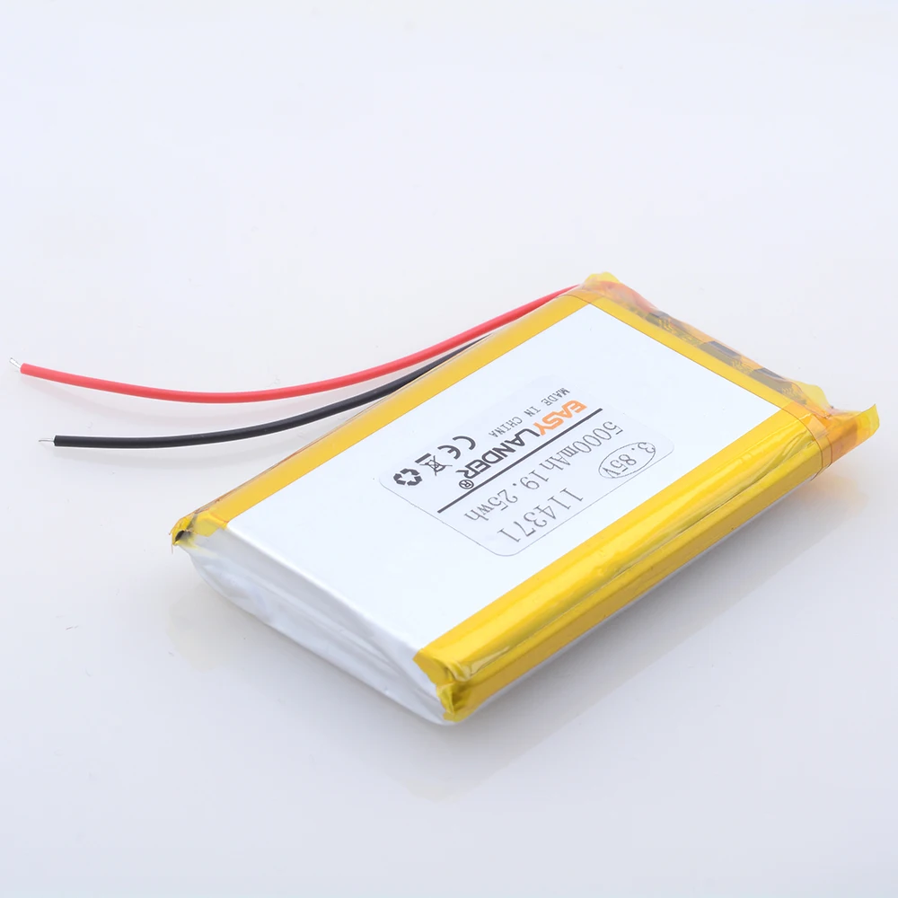 보조배터리 태블릿 PC용 114371 충전식 리튬 이온 폴리머 배터리, 3.7V, 5000mAh