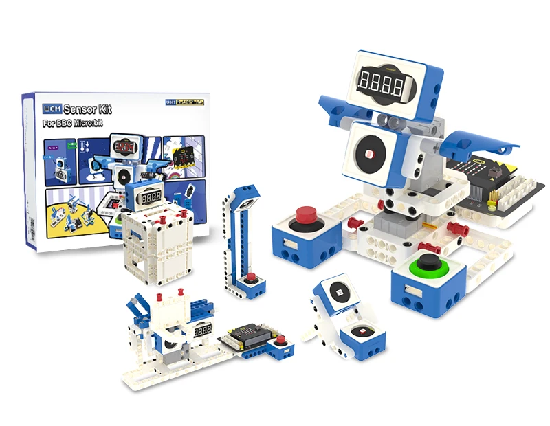 World of Module Programmable Sensor Kit with 20+ Building Block Models Compatible with LE GO for Micro:bit V2/V1.5 Board