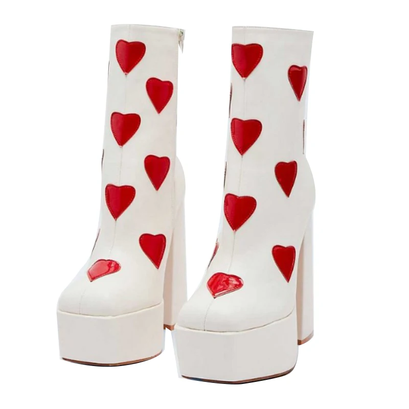 

DIZHUANG Модные женские ботинки на высоком каблуке. Белые кожаные ботинки. Высота каблука около 16 см. Ботильоны. Модный показ банкет